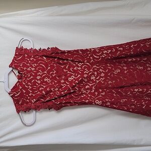 XS Red Lace Dress by Francesca's Collections